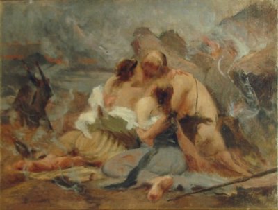 Biblical Scene - Lot and His Daughters by Eliseu Visconti